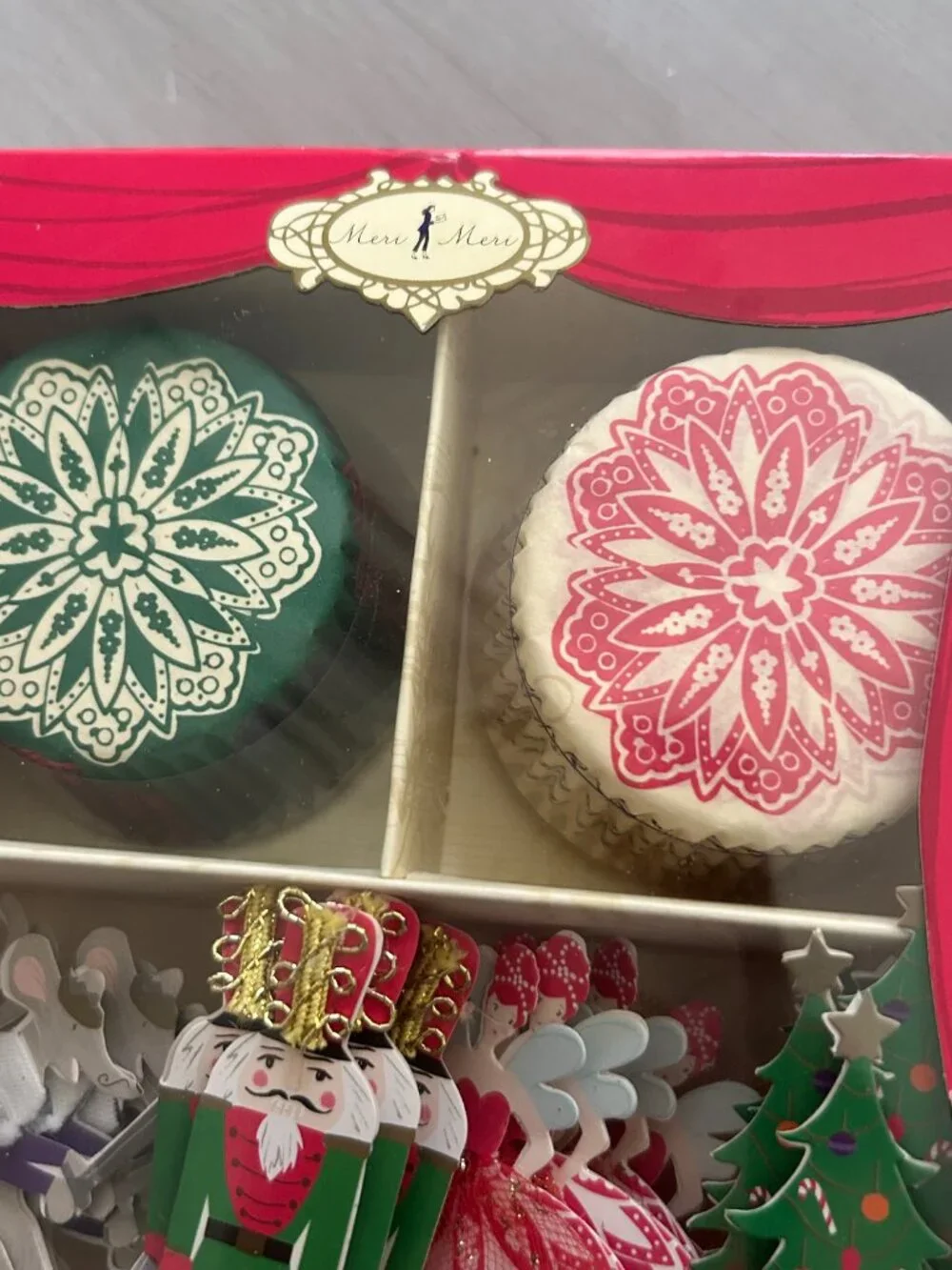 New Meri Meri Christmas Cupcake Decorating Kits Nutcracker & Jingle All The Way